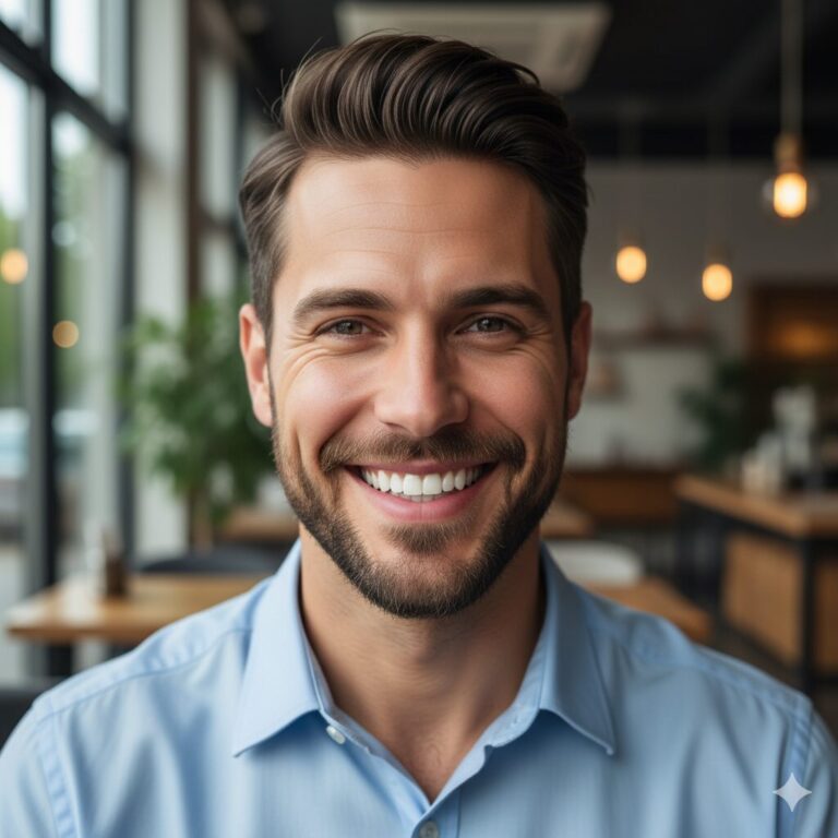 Homem sorrindo